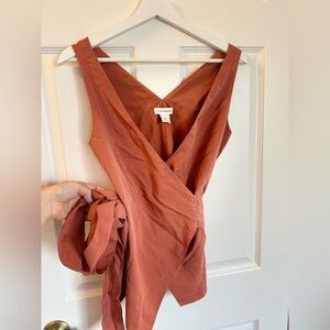 Terracotta wrap around bustier top